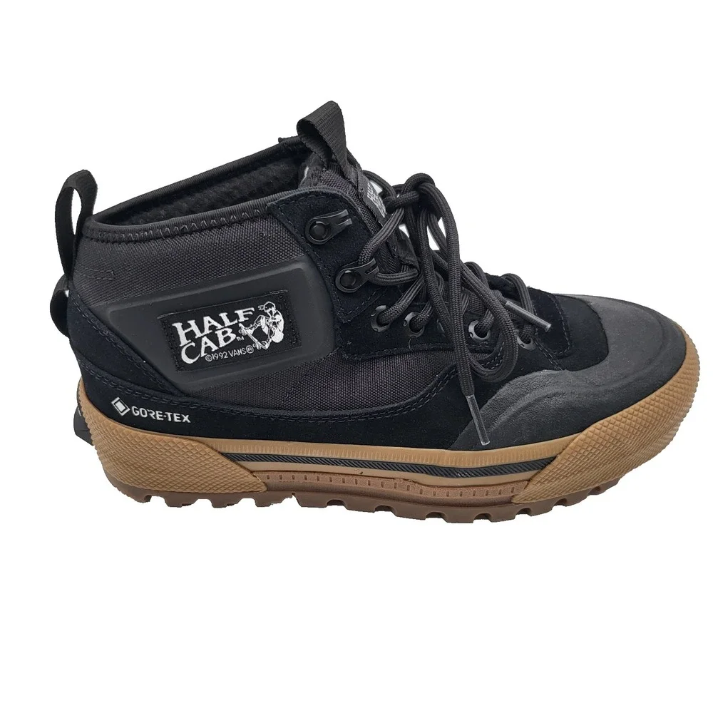Vans Half Cab MTE GORE-TEX Men's 6.5 Womens 8 Black Gum Skate Shoes VN000CVMB9M1